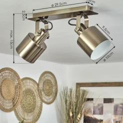 Plafonnier Neves Laiton, 2 lumières