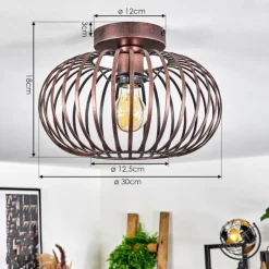 Plafonnier Oravi Cuivre, 1 lumière