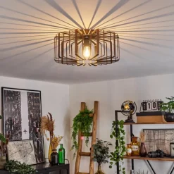 Plafonnier Oravi Noir, 1 lumière