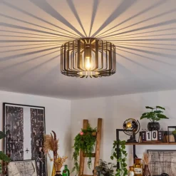 Plafonnier Oravi Noir, 1 lumière