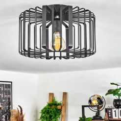 Plafonnier Oravi Noir, 1 lumière