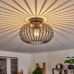 Plafonnier Oravi Noir, 1 lumière