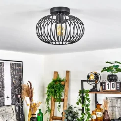 Plafonnier Oravi Noir, 1 lumière