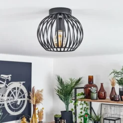 Plafonnier Oravi Noir, 1 lumière