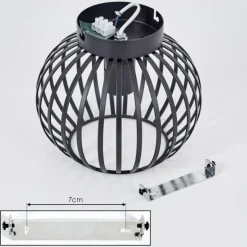 Plafonnier Oravi Noir, 1 lumière