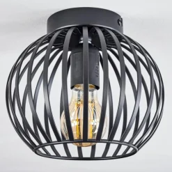 Plafonnier Oravi Noir, 1 lumière