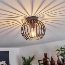 Plafonnier Oravi Noir, 1 lumière