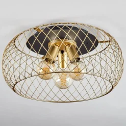 Plafonnier Pinsaguel Laiton, Noir, 3 lumières