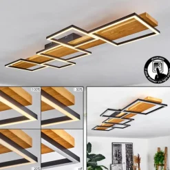 Plafonnier Pompu LED Écru, Noir, 1 lumière