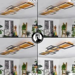 Plafonnier Pompu LED Écru, Noir, 1 lumière