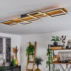 Plafonnier Pompu LED Écru, Noir, 1 lumière