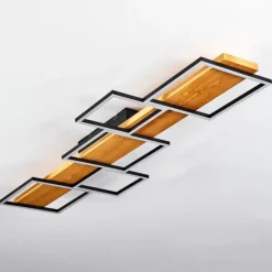 Plafonnier Pompu LED Écru, Noir, 1 lumière