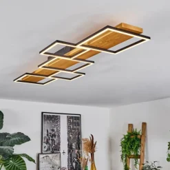 Plafonnier Pompu LED Écru, Noir, 1 lumière