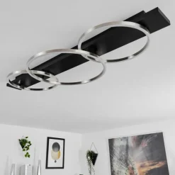 Plafonnier Pompu LED Noir, 3 lumières