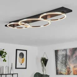 Plafonnier Pompu LED Noir, 3 lumières