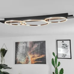 Plafonnier Pompu LED Noir, 3 lumières