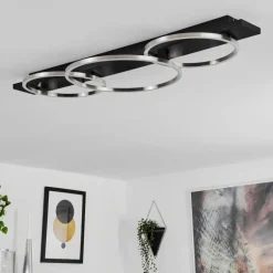 Plafonnier Pompu LED Noir, 3 lumières