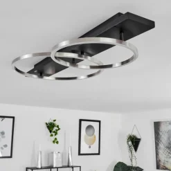 Plafonnier Pompu LED Noir, 2 lumières