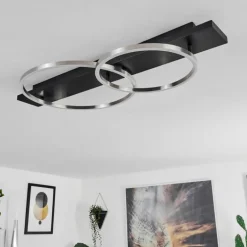 Plafonnier Pompu LED Noir, 2 lumières