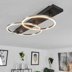 Plafonnier Pompu LED Noir, 2 lumières