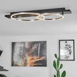 Plafonnier Pompu LED Noir, 2 lumières