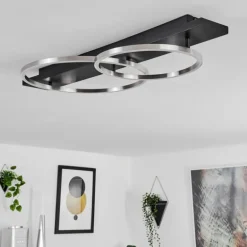 Plafonnier Pompu LED Noir, 2 lumières