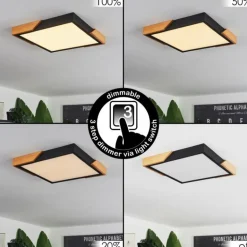 Plafonnier Pontchardon LED Écru, Noir, 1 lumière