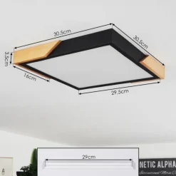 Plafonnier Pontchardon LED Écru, Noir, 1 lumière