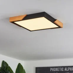 Plafonnier Pontchardon LED Écru, Noir, 1 lumière