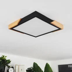 Plafonnier Pontchardon LED Écru, Noir, 1 lumière