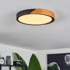 Plafonnier Pontchardon LED Brun, Noir, 1 lumière