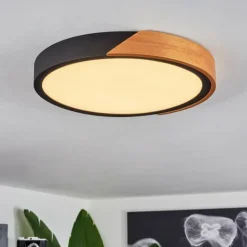 Plafonnier Pontchardon LED Brun, Noir, 1 lumière