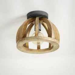 Plafonnier Portelo Noir, 1 lumière