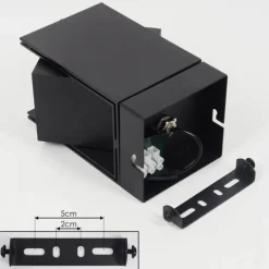 Plafonnier Prassinet Noir, 1 lumière