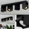Plafonnier Prassinet Noir, 4 lumières