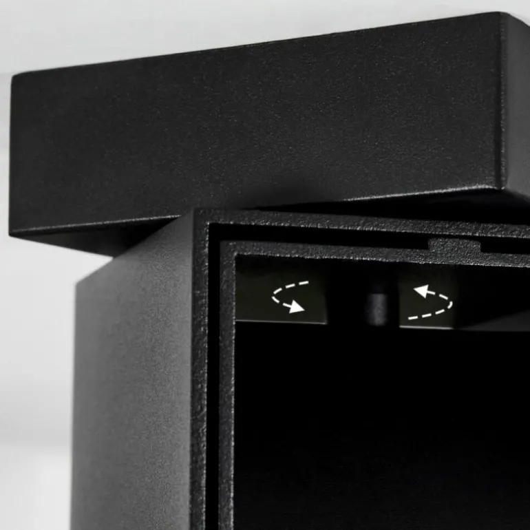 Plafonnier Prassinet Noir, 4 lumières