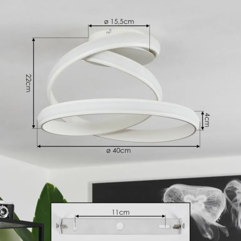 Plafonnier Ramada LED Blanc, 1 lumière