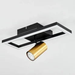 Plafonnier Reboleiro LED Noir, 2 lumières