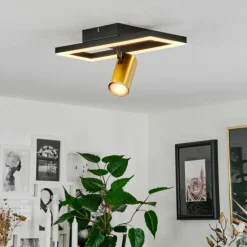 Plafonnier Reboleiro LED Noir, 2 lumières