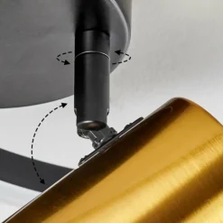 Plafonnier Reboleiro LED Noir, 2 lumières