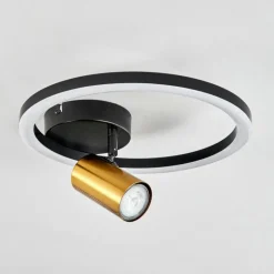 Plafonnier Reboleiro LED Noir, 2 lumières