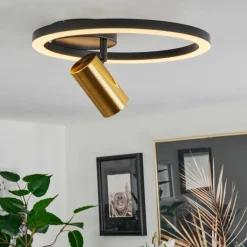 Plafonnier Reboleiro LED Noir, 2 lumières