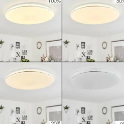 Plafonnier Remenoville LED Chrome, Blanc, 1 lumière