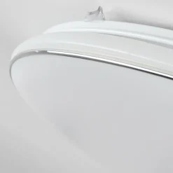 Plafonnier Remenoville LED Chrome, Blanc, 1 lumière