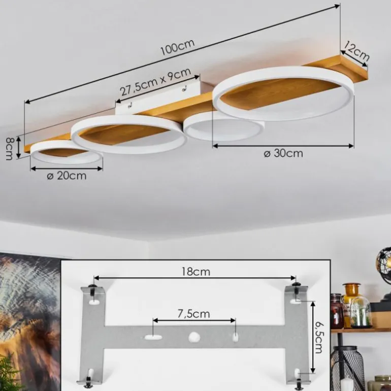 Plafonnier Rodekro LED Écru, Blanc, 1 lumière