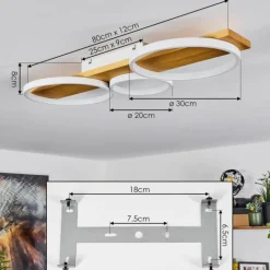 Plafonnier Rodekro LED Écru, Blanc, 1 lumière