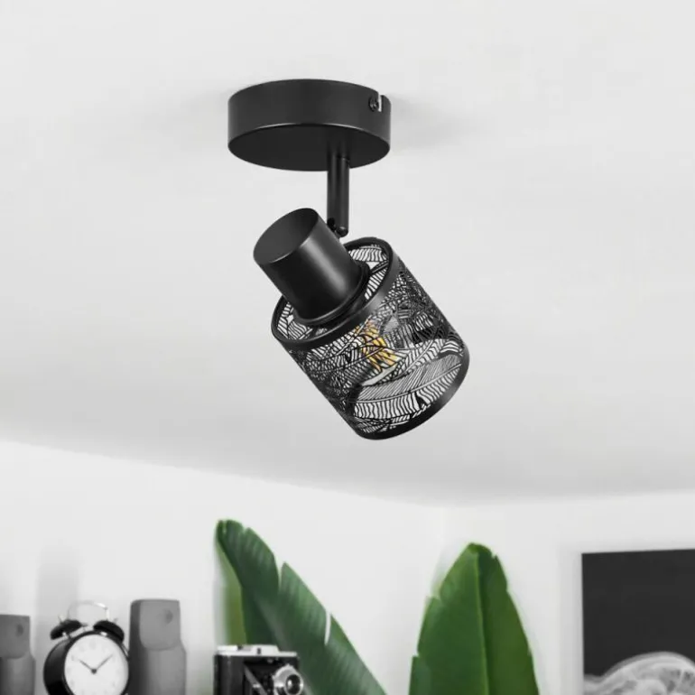 Plafonnier Roto Noir, 1 lumière