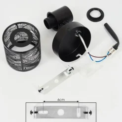 Plafonnier Roto Noir, 1 lumière