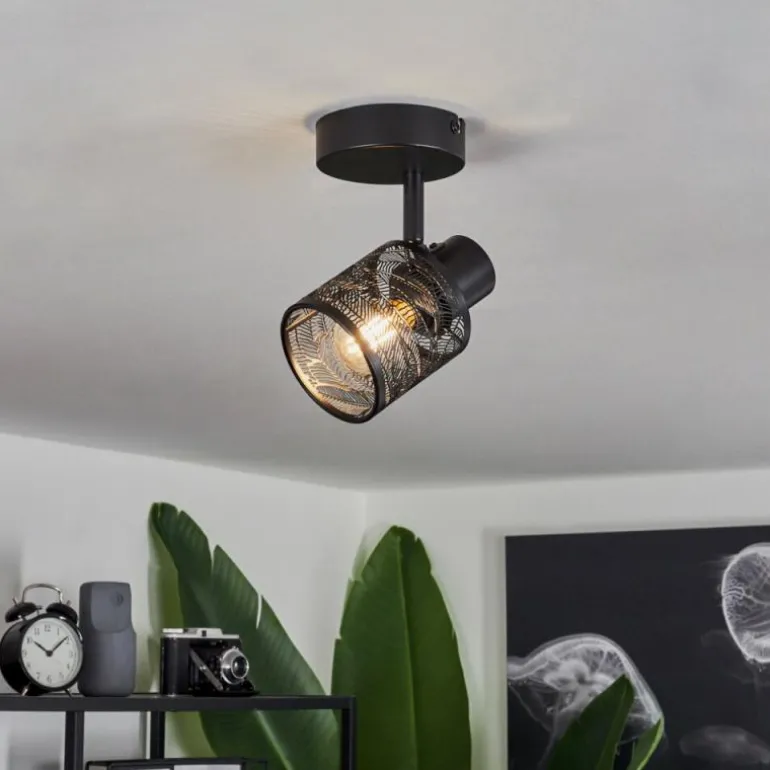 Plafonnier Roto Noir, 1 lumière