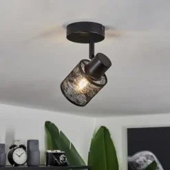 Plafonnier Roto Noir, 1 lumière